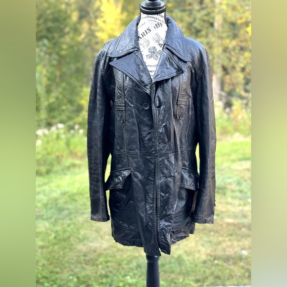 Craft Other - Craft Black Leather Military Field Jacket